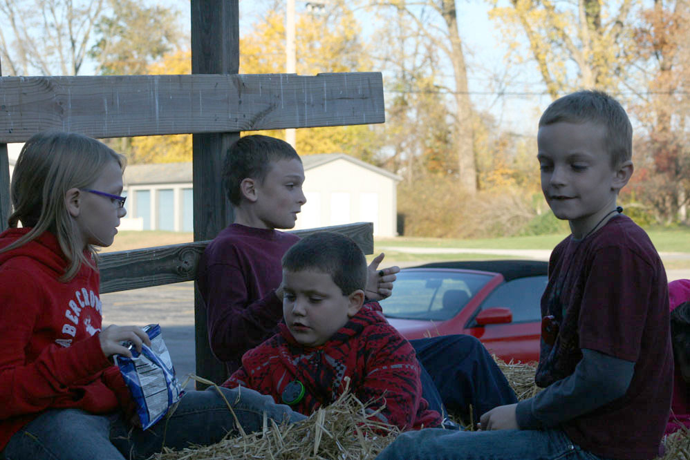 Kids on Hayride